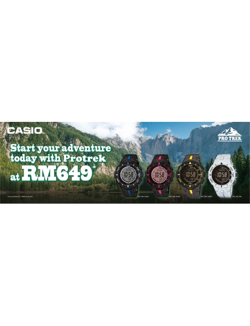 CASIO Timepiece -Pro Trek PRG-300 Promotion!
Purchase our PRG-300 series for a special price!
*While stocks last
