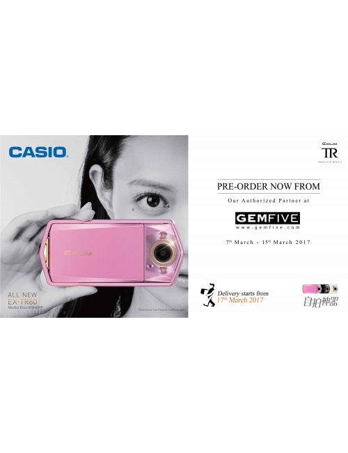 Pre-order for TR80 at Gem Five-Pre-order of TR80 is now stretch to Gem Five too. Faster grab it to avoid disappointment!
Limited offer from 8th-15th March 2017. Limited stock available and all the deals are in first come first serve basis.
Link: http://www.gemfive.com/my/electronics-preorder-casio-tr80
Terms & conditions applied.